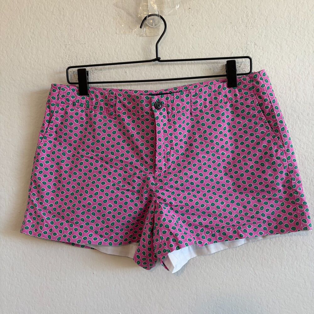 RALPH LAUREN SPORT Vintage 90s Pink Floral Slack Shorts Womens 10 Spring Chic